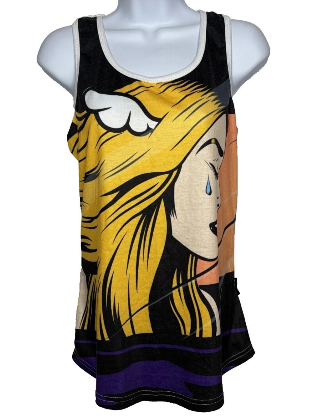 Blink 182 California Album Crying Girl Tank Top Size S D*Face Pop Art Racerback